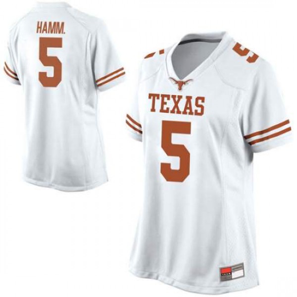 Womens University of Texas #5 Royce Hamm Jr. Game NCAA Jersey White